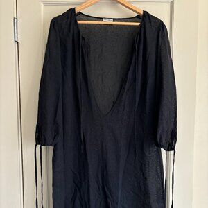Dolce & Gabbana Beachwear Vintage Sheer Black Swimsuit Coverup